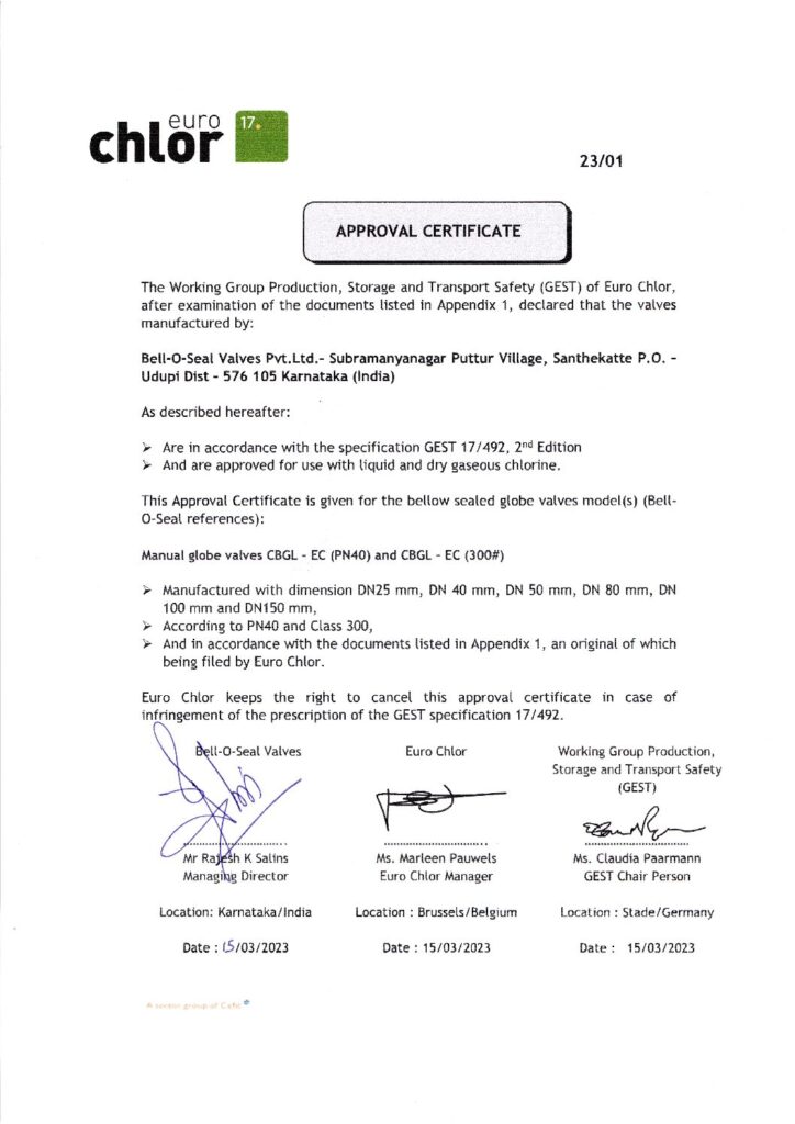 EC CERTIFICATE 300#